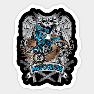 Motocross Skull Rider Sticker